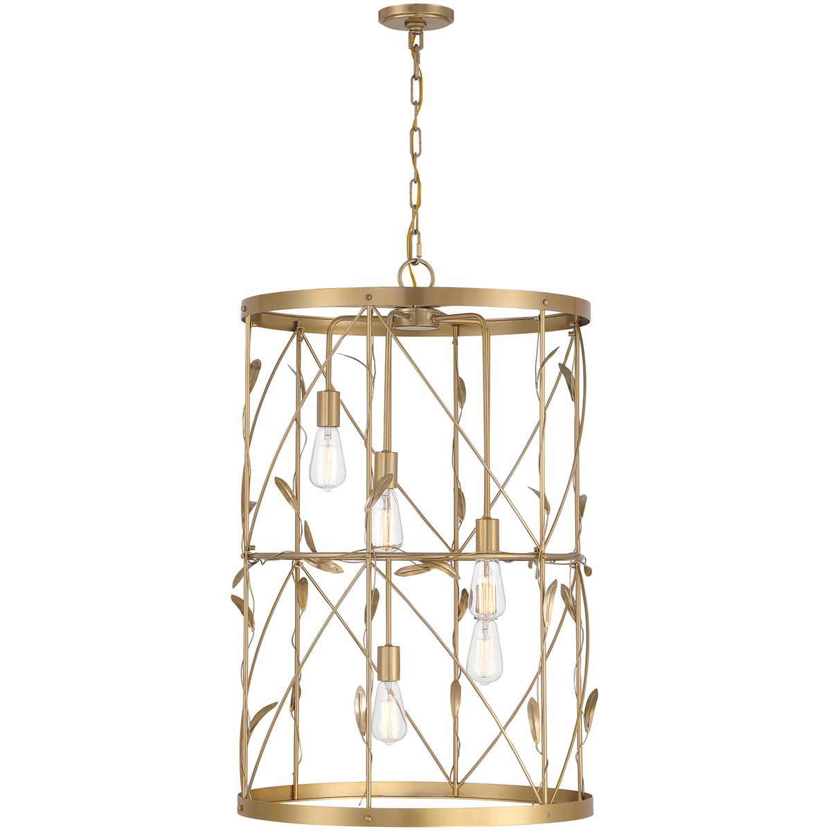 Savoy House 365995171 Lexington 5 Light 26 inch Burnished Brass Pendant Ceiling Light