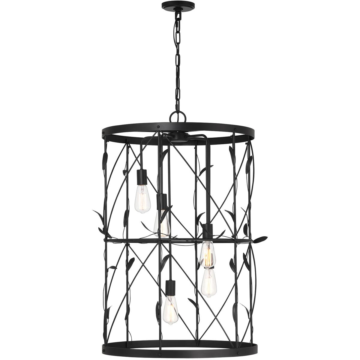 Savoy House 36599589 Lexington 5 Light 26 inch Matte Black Pendant Ceiling Light