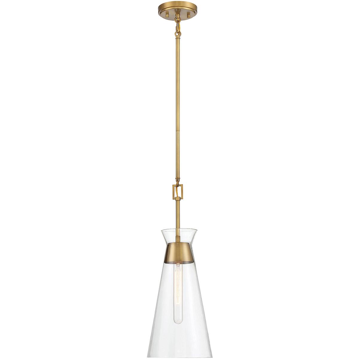 Savoy House 7-1831-1-322 Lakewood 1 Light 8 inch Warm Brass Pendant Ceiling Light, Essentials