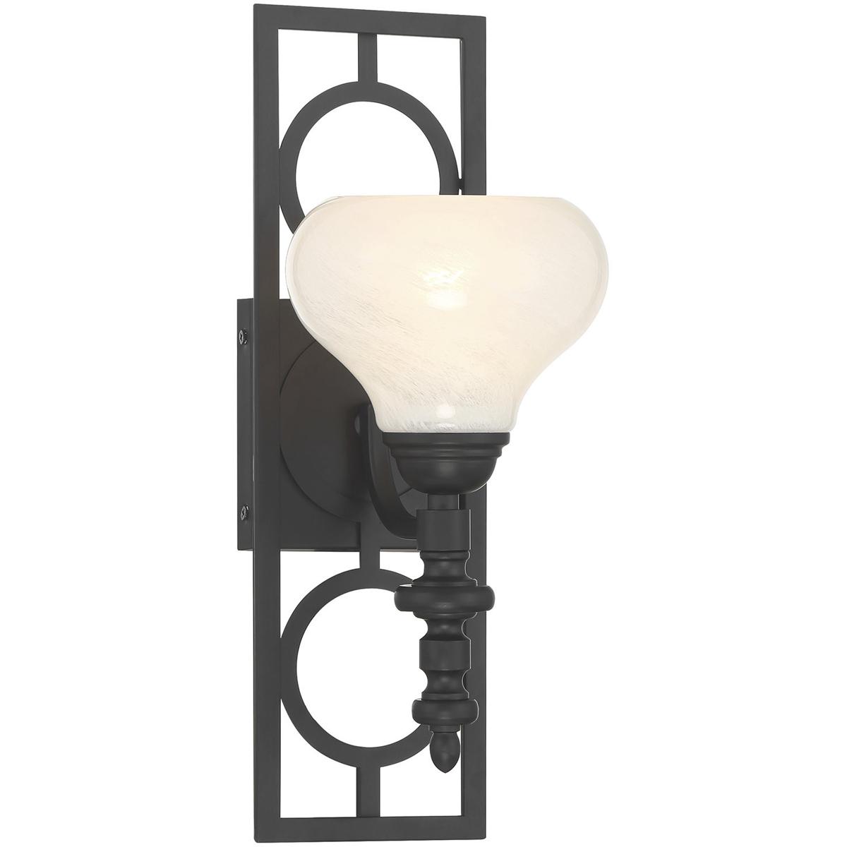 Savoy House 9-1607-1-89 Allston Wall Sconce Wall Light in Matte Black