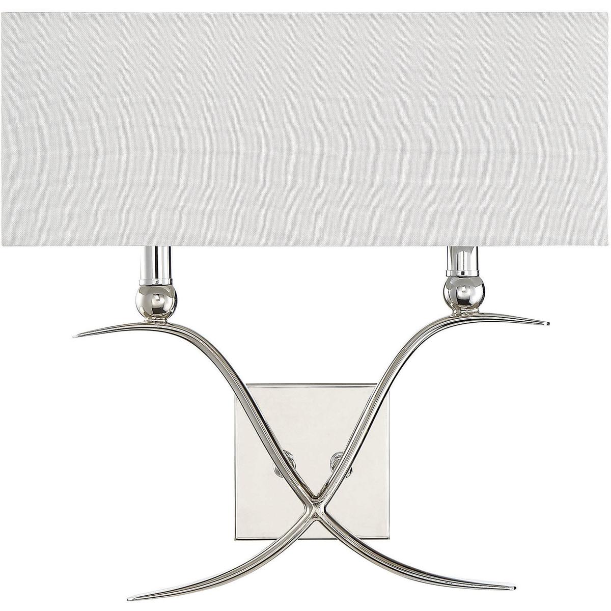 payton 2 light 16 inch polished nickel sconce wall light