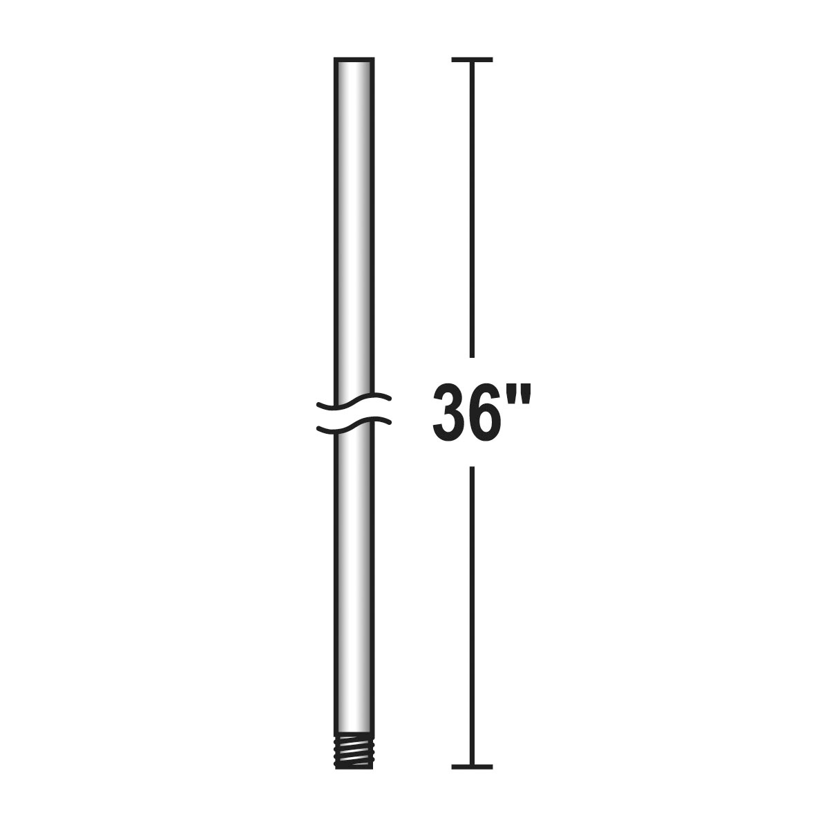 Savoy House DR3681 Stella Distressed White Ceiling Fan Downrod in 36 in