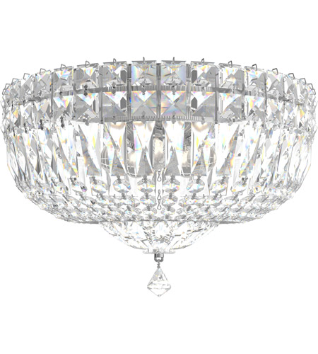 Schonbek 5892-40M Petit Crystal Deluxe 5 Light 12 inch Silver Flush Mount Ceiling Light in Polished Silver, Petite Deluxe Gemcut photo