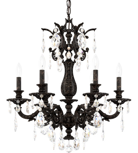 schonbek 6 light chandelier