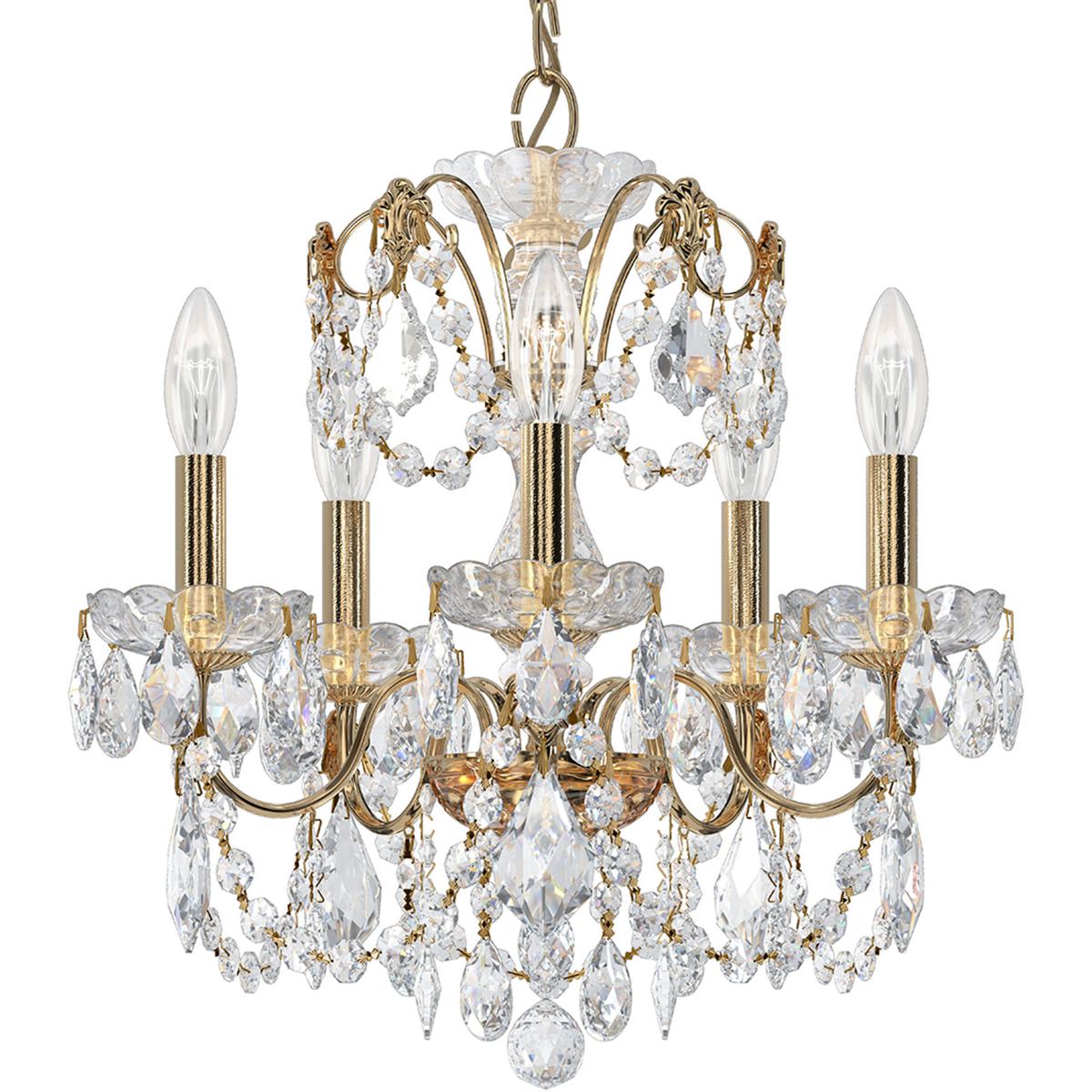 Schonbek 1704-211 Century 5 Light 17 inch Aurelia Chandelier Ceiling Light