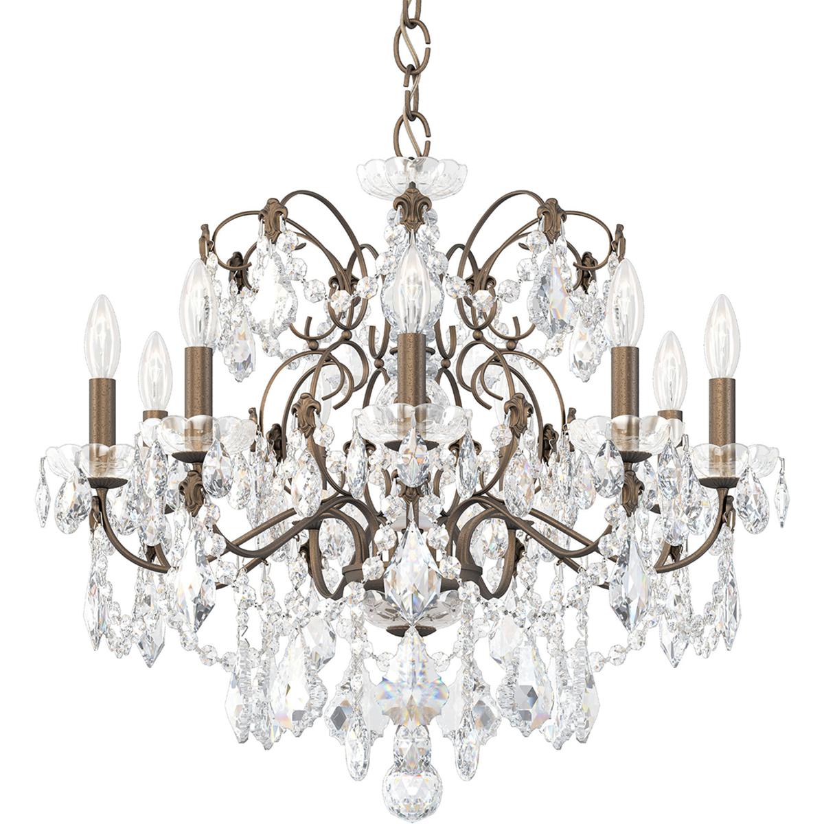 Schonbek 1709-23 Century 9 Light Etruscan Gold Chandelier Ceiling Light