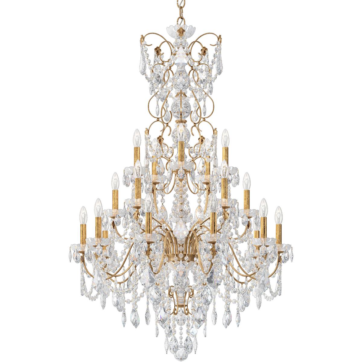 Schonbek 1716-26 Century 20 Light 37 inch French Gold Chandelier Ceiling Light