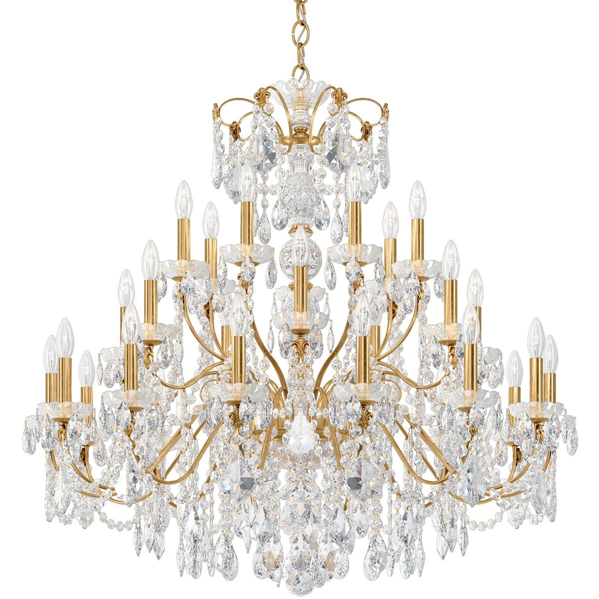 Schonbek 1718-22 Century 28 Light 42.5 inch Heirloom Gold Chandelier Ceiling Light
