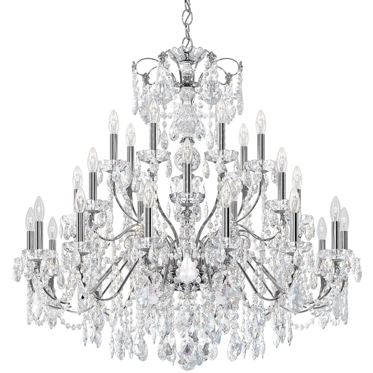 Schonbek 1718-40 Century 28 Light 42.5 inch Polished Silver Chandelier Ceiling Light