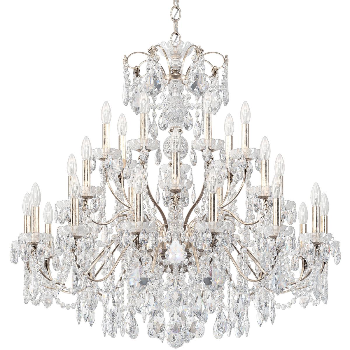 Schonbek 1718-48 Century 28 Light 42.5 inch Antique Silver Chandelier Ceiling Light