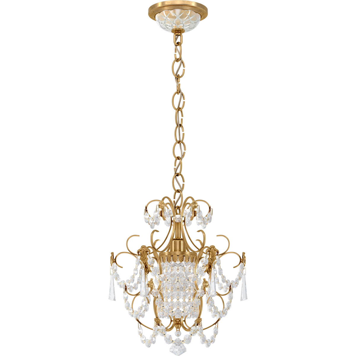 Lighting New York R-1829-22 Schonbek Century 1 Light Heirloom Gold Chandelier Ceiling Light 1829-22 - Open Box