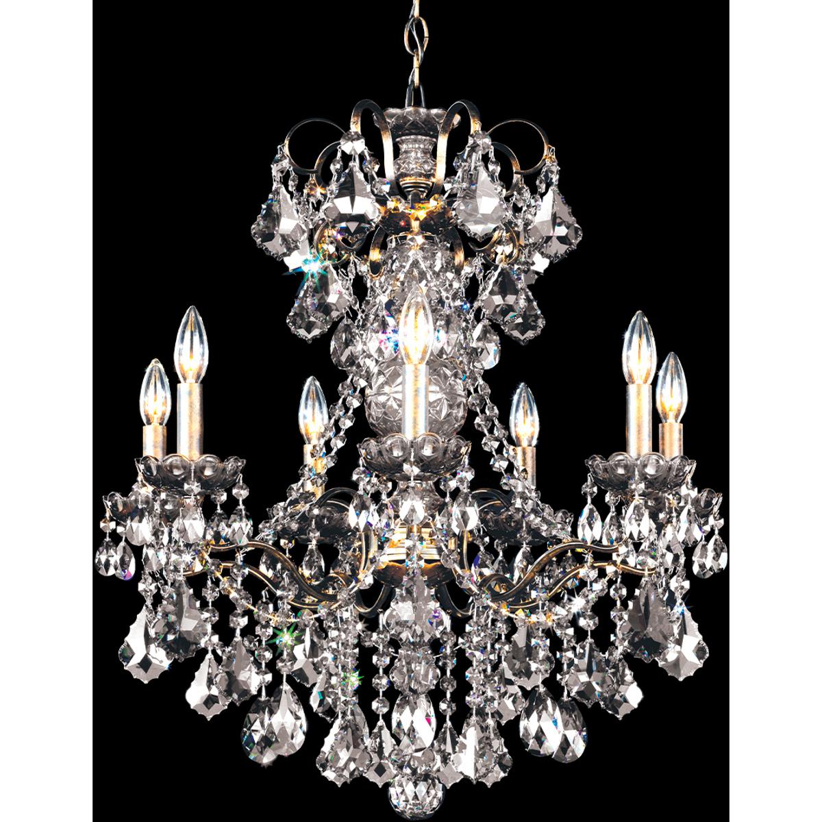 Schonbek 3656-40R New Orleans 7 Light Polished Silver Chandelier Ceiling Light in Radiance