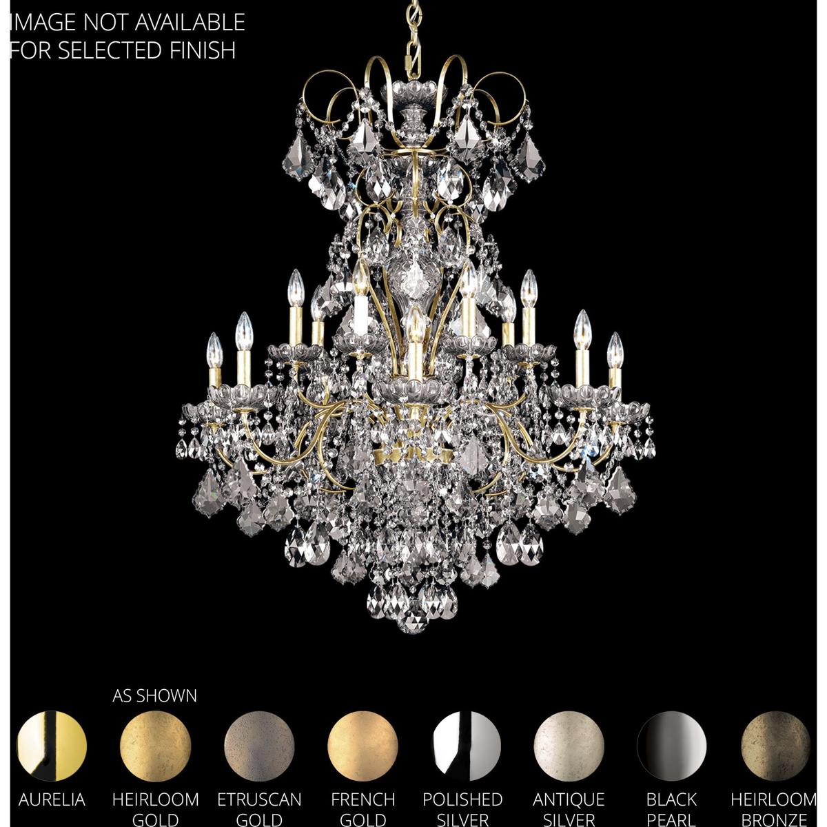 Schonbek 3658-26R New Orleans 14 Light French Gold Chandelier Ceiling Light in Radiance
