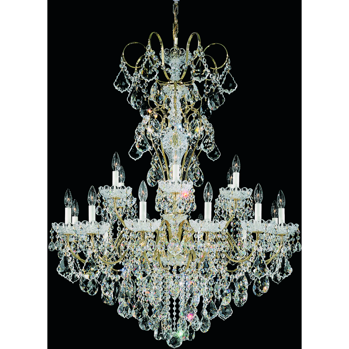 Schonbek 3660-22H New Orleans 18 Light 36 inch Heirloom Gold Chandelier Ceiling Light in Heritage