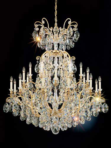 Schonbek 3774-22 Renaissance 25 Light 45 inch Heirloom Gold Chandelier Ceiling Light in Heritage