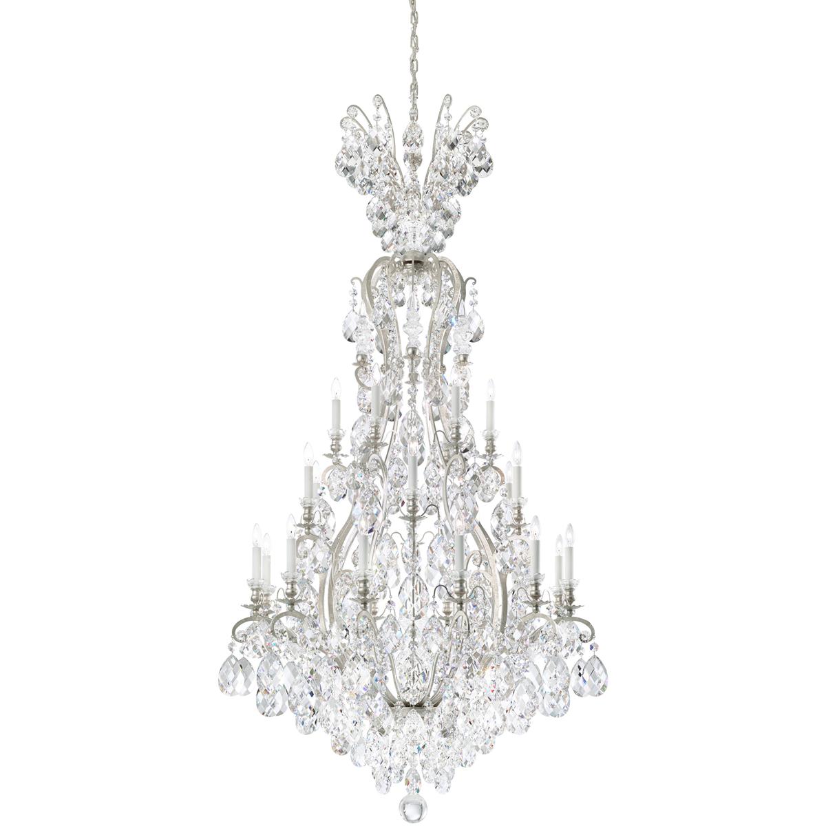 Schonbek 3783-48 Renaissance 25 Light 36 inch Antique Silver Chandelier Ceiling Light in Heritage