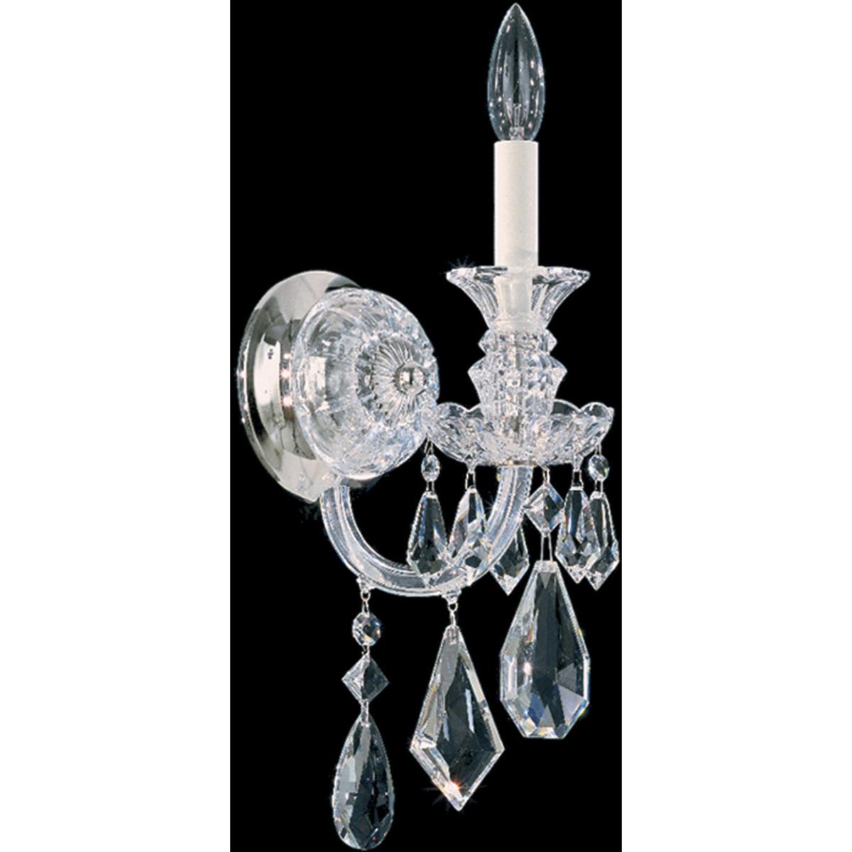 Schonbek 5701CL Hamilton 1 Light 7.5 inch Silver Wall Sconce Wall Light in Heritage, Polished Silver