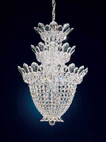 Schonbek 5847R Trilliane 15 Light Silver Chandelier Ceiling Light in Radiance