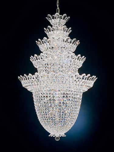 Schonbek 5849H Trilliane 48 Light Silver Chandelier Ceiling Light in Heritage