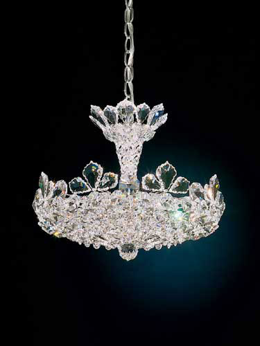 Schonbek 5853R Trilliane 6 Light Silver Chandelier Ceiling Light in Radiance