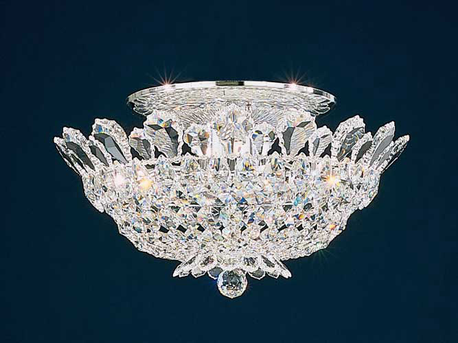 Schonbek 5867R Trilliane 8 Light Silver Semi-Flush Mount Ceiling Light in Radiance