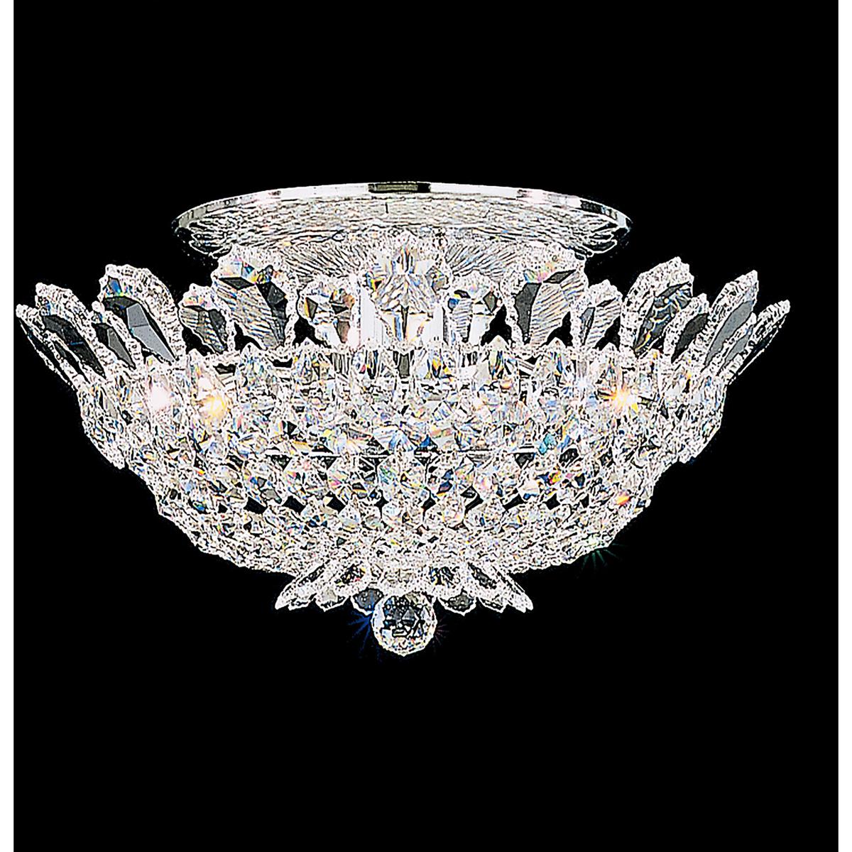 Schonbek 5867H Trilliane 8 Light Silver Semi-Flush Mount Ceiling Light in Heritage