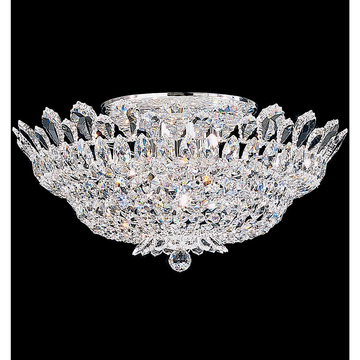 Schonbek 5868H Trilliane 10 Light Silver Semi-Flush Mount Ceiling Light in Heritage