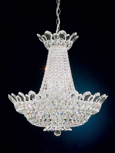 Schonbek 5871H Trilliane 24 Light Silver Chandelier Ceiling Light in Heritage