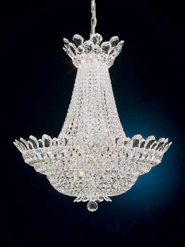 Schonbek 5872H Trilliane 40 Light Silver Chandelier Ceiling Light in Heritage