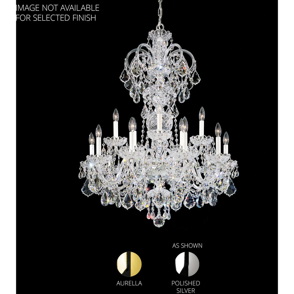 Schonbek 6814-211H Olde World 15 Light Aurelia Chandelier Ceiling Light in Heritage