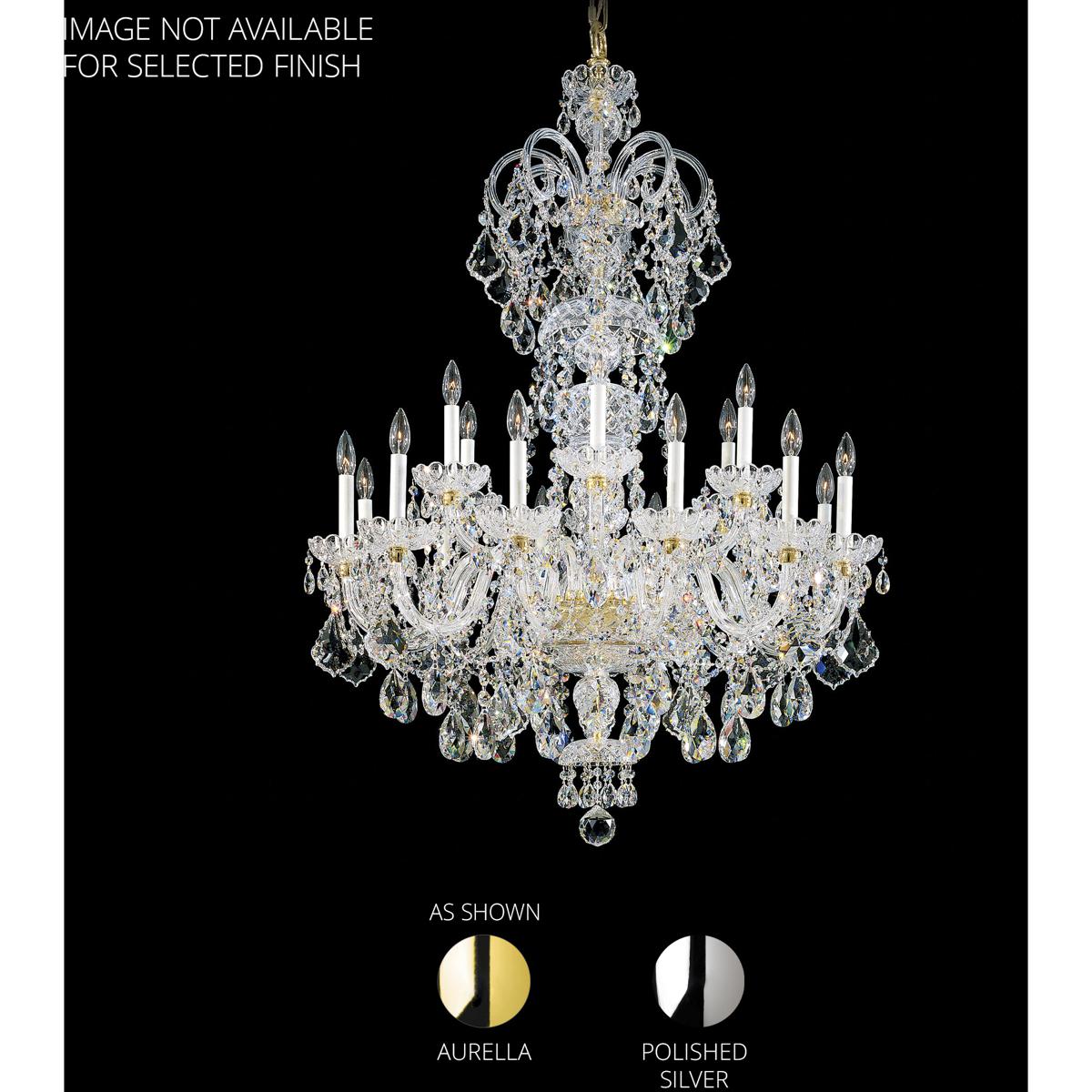 Schonbek 6815-40R Olde World 23 Light Polished Silver Chandelier Ceiling Light in Radiance