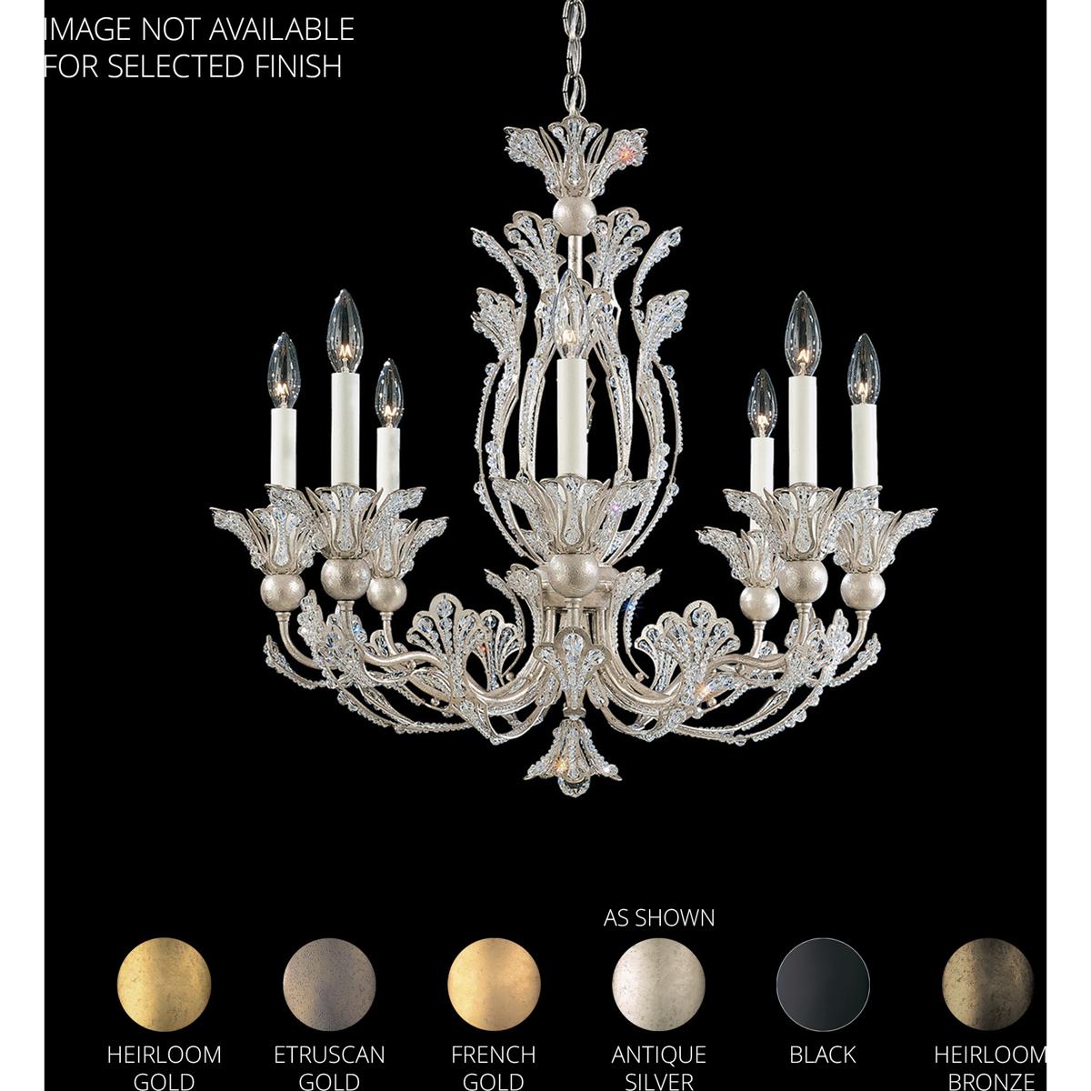 Schonbek 7866-76R Rivendell 8 Light Heirloom Bronze Chandelier Ceiling Light in Radiance