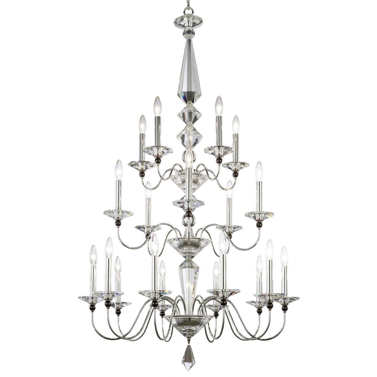 Schonbek 9698-40O Jasmine 20 Light 36 inch Polished Silver Chandelier Ceiling Light