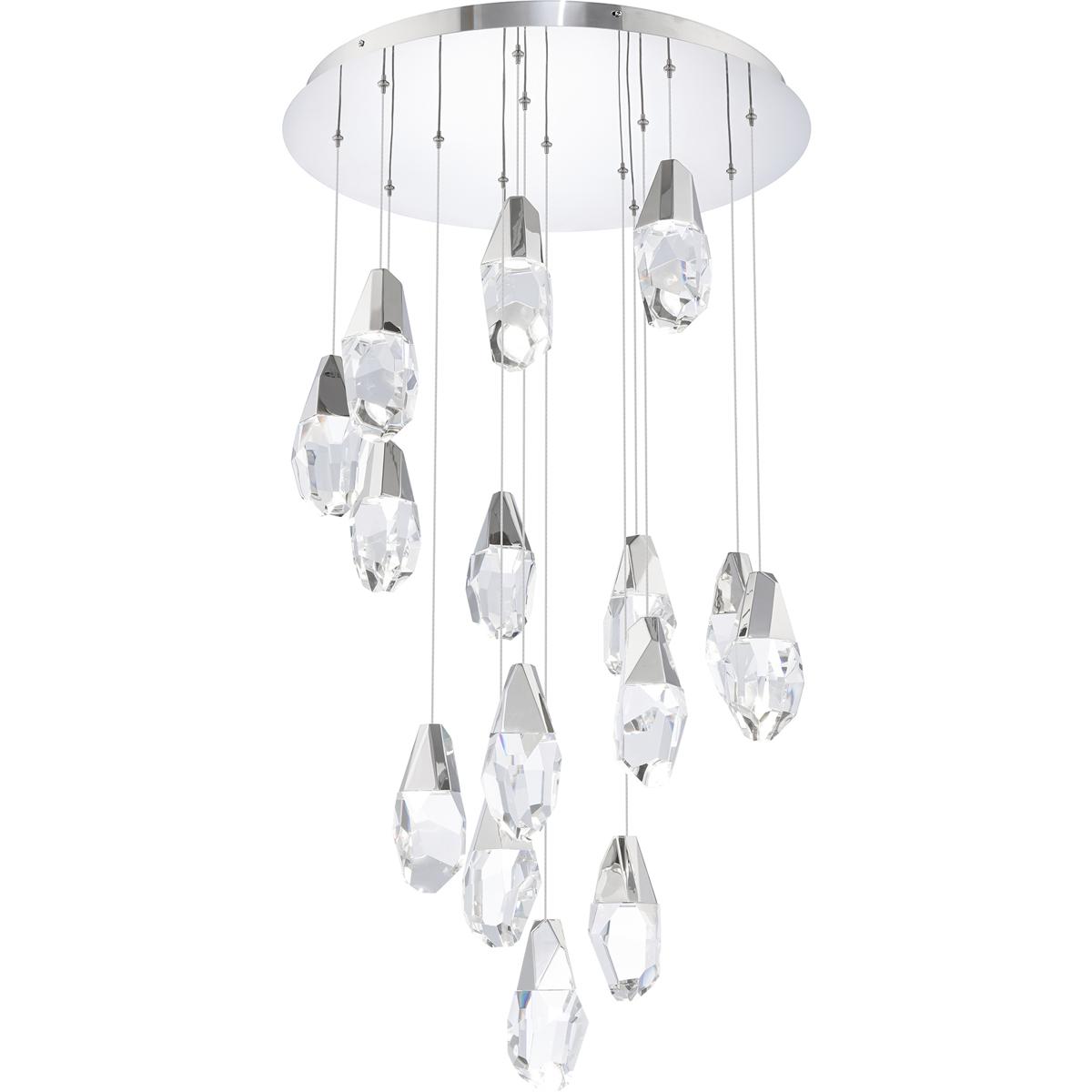 Schonbek BPD20215OH-PN Beyond Martini LED 23 inch Polished Nickel Multi-Light Pendant Ceiling Light in Optic Haze, Round Canopy