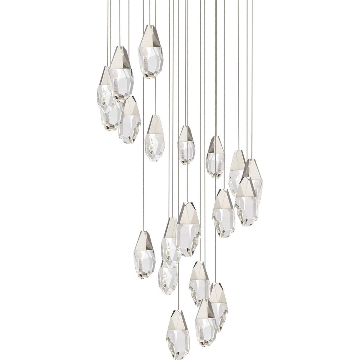Schonbek BPD20221O-PN Beyond Martini LED 26 inch Polished Nickel Multi-Light Pendant Ceiling Light in Optic, Round Canopy