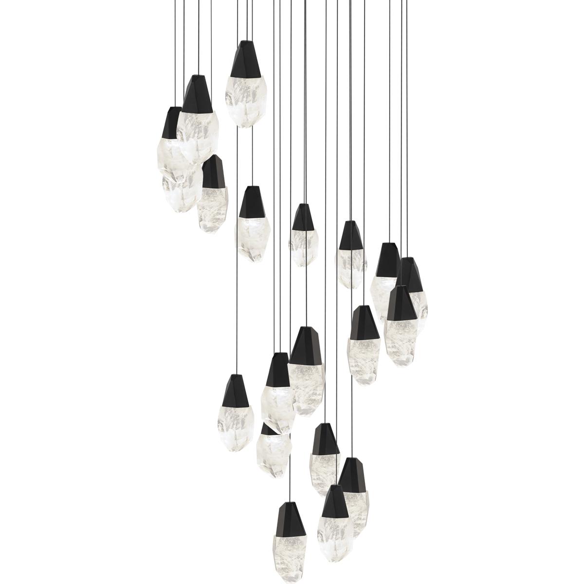 Schonbek BPD20221O-BK Beyond Martini LED 26 inch Black Multi-Light Pendant Ceiling Light in Optic, Round Canopy