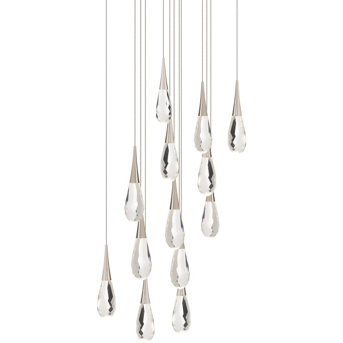 Schonbek BPD21213S-PN Beyond Hibiscus LED 20 inch Polished Nickel Multi-Light Pendant Ceiling Light, Square Canopy
