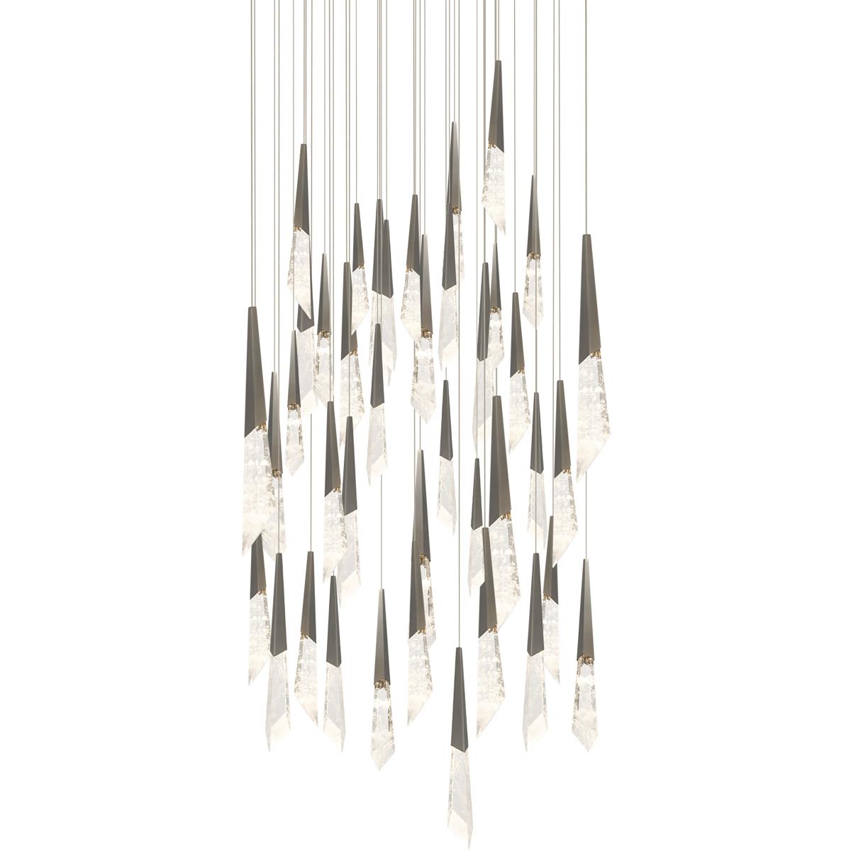 Schonbek BPD31441S-AN Beyond Solitude LED 36 inch Antique Nickel Multi-Light Pendant Ceiling Light, Square Canopy