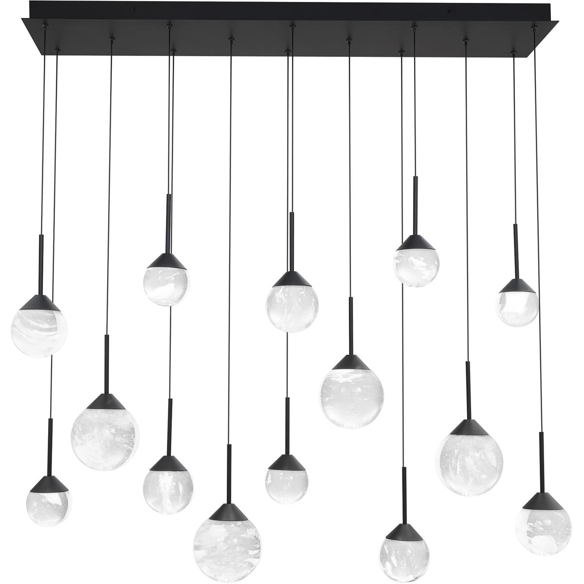 Schonbek BPD40214L-BK Beyond Quest LED 9.5 inch Black Multi-Light Pendant Ceiling Light, Linear Canopy