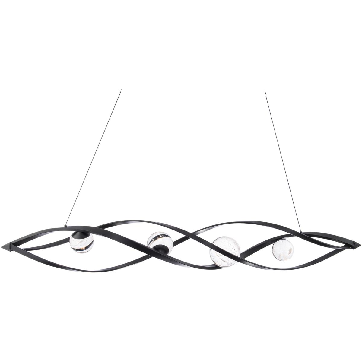 Schonbek BPD50257BK Beyond Slipstream LED 5625 inch Black Linear Pendant Ceiling Light Beyond