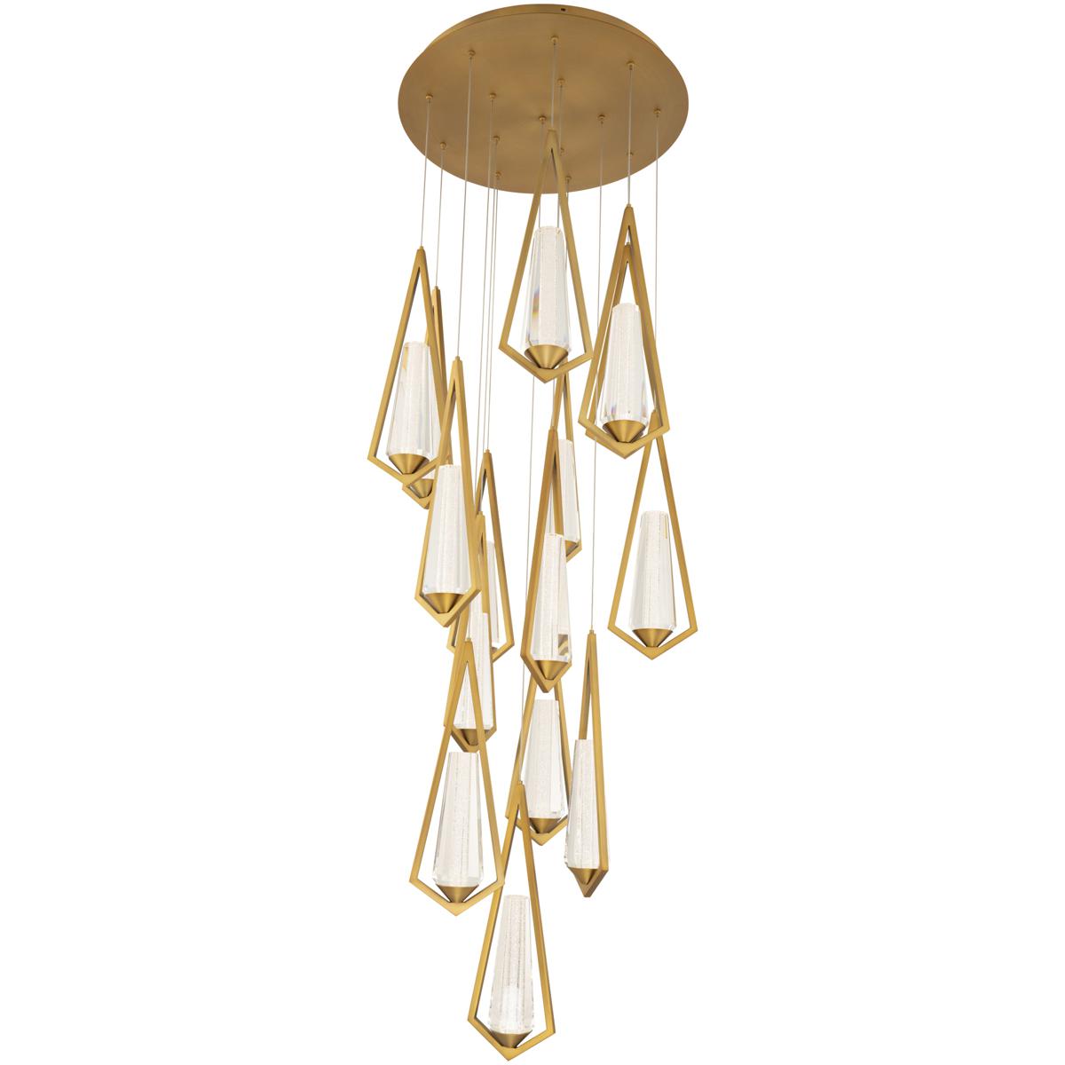 Schonbek BPD66215-AB Beyond Devotion LED 23 inch Aged Brass Multi-Light Pendant Ceiling Light