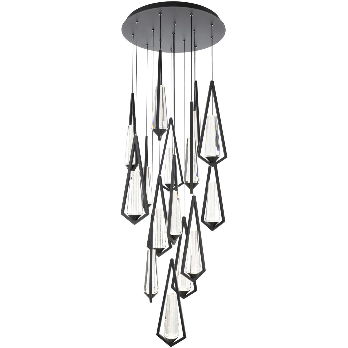 Schonbek BPD66215-BK Beyond Devotion LED 23 inch Black Multi-Light Pendant Ceiling Light