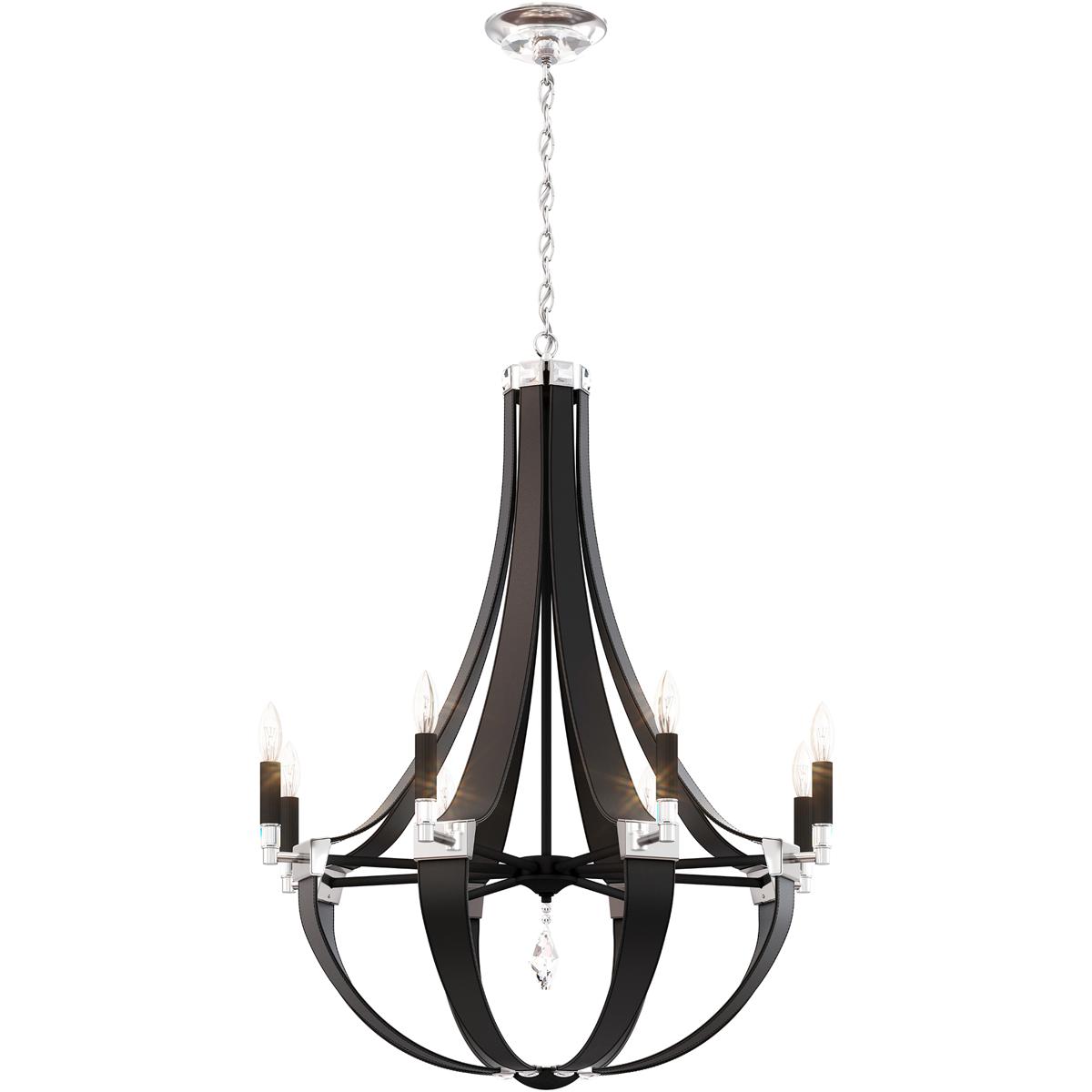 Schonbek CY1008N-LB1R Crystal Empire 8 Light Grizzly Black Chandelier Ceiling Light