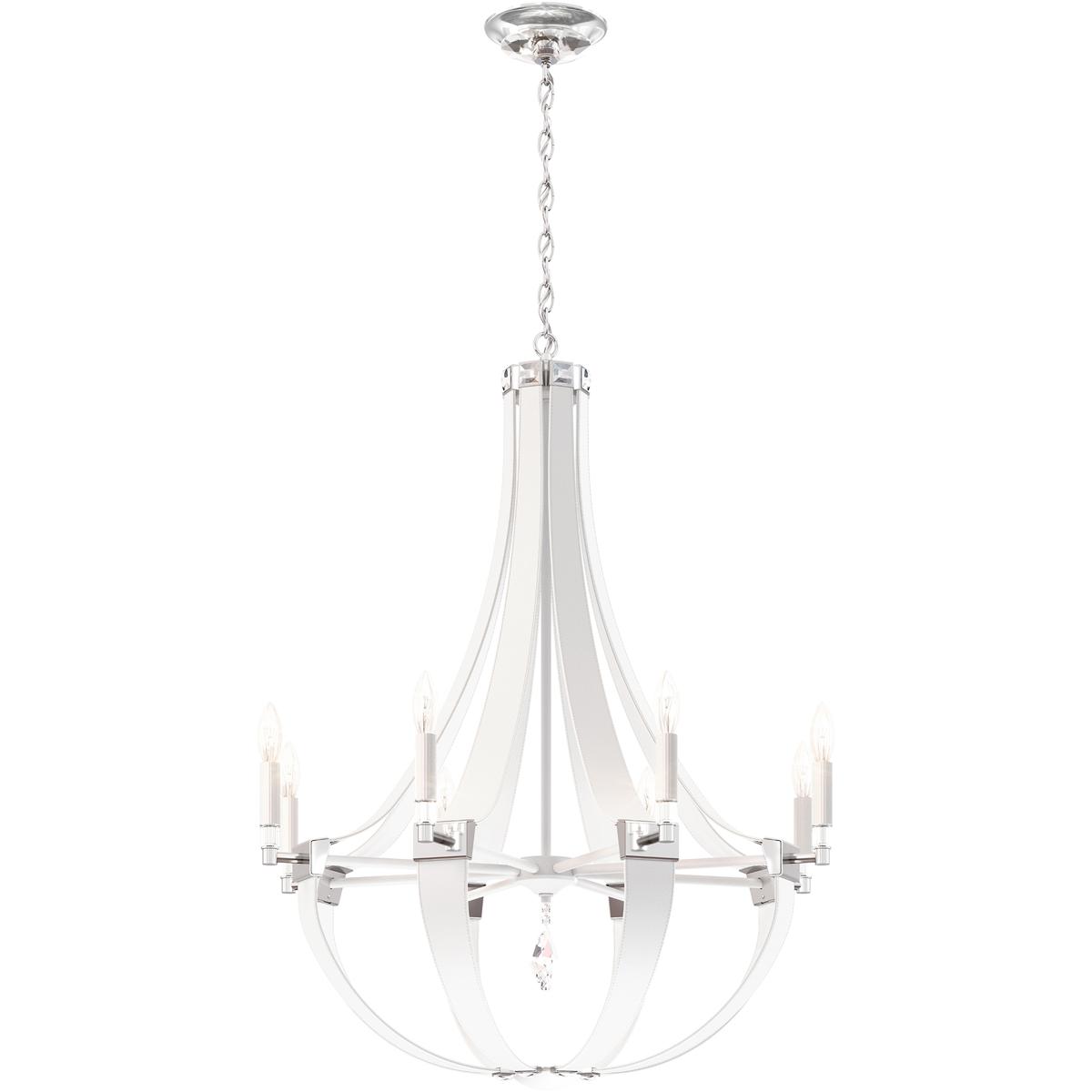 Schonbek CY1008N-LW1R Crystal Empire 8 Light White Pass Chandelier Ceiling Light