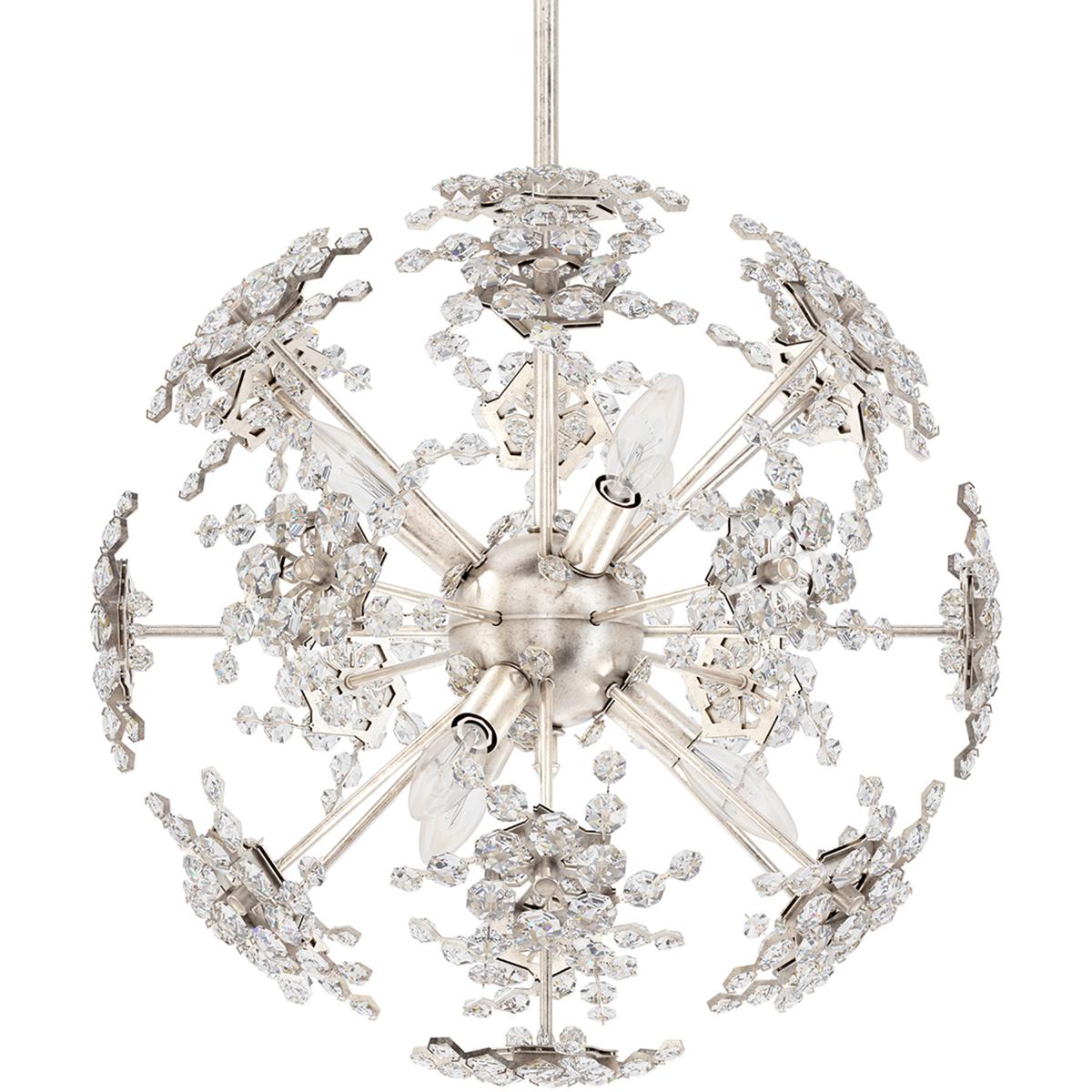 Schonbek DN1018N-48R Esteracae 6 Light Antique Silver Pendant Ceiling Light in Radiance