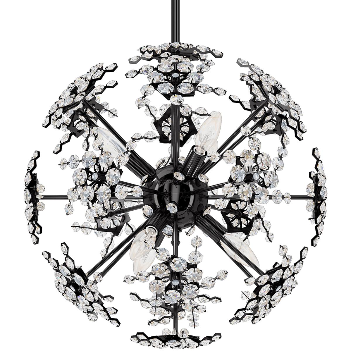 Schonbek DN1018N-55R Esteracae 6 Light Jet Black Pendant Ceiling Light in Radiance