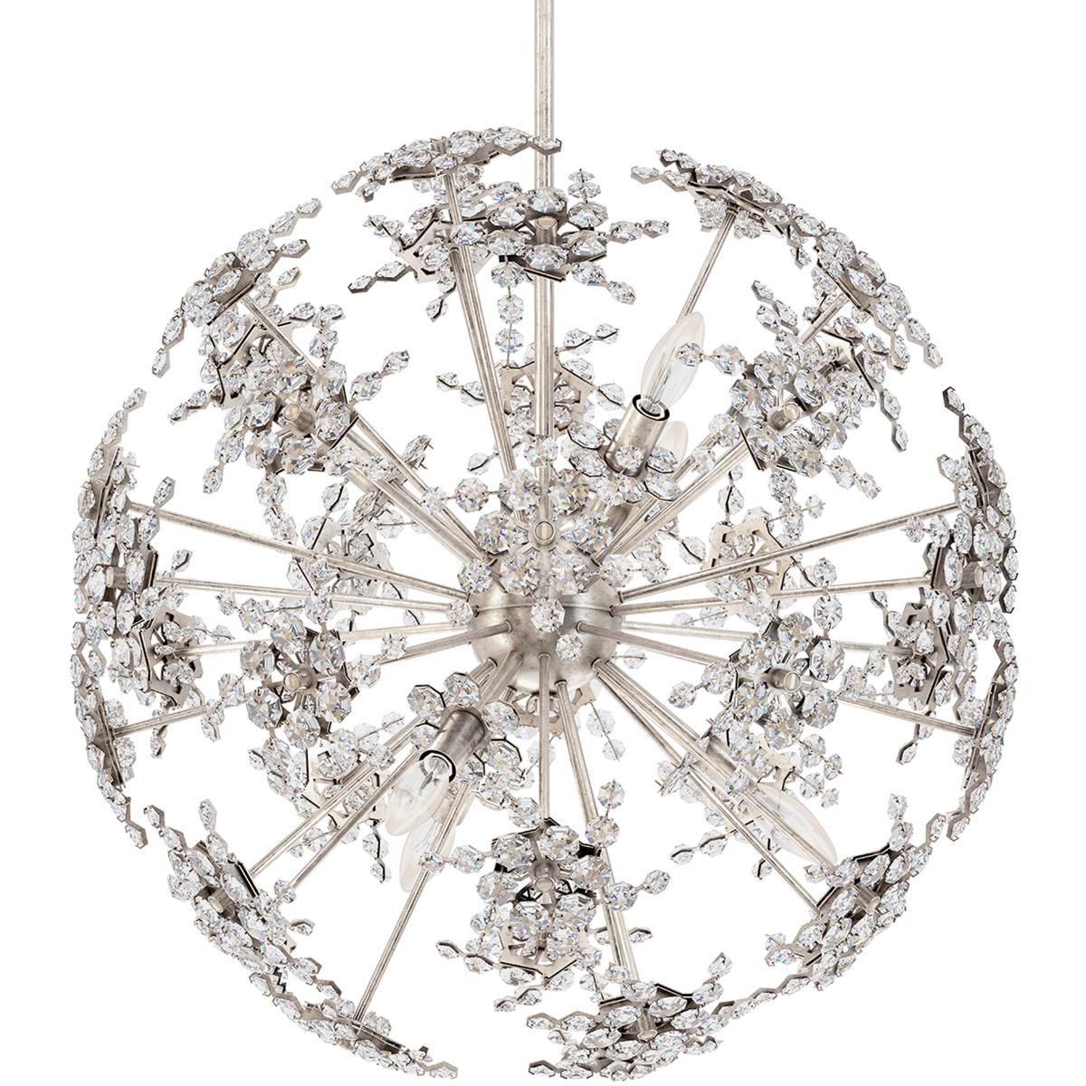 Schonbek DN1024N-48R Esteracae 6 Light Antique Silver Pendant Ceiling Light in Radiance
