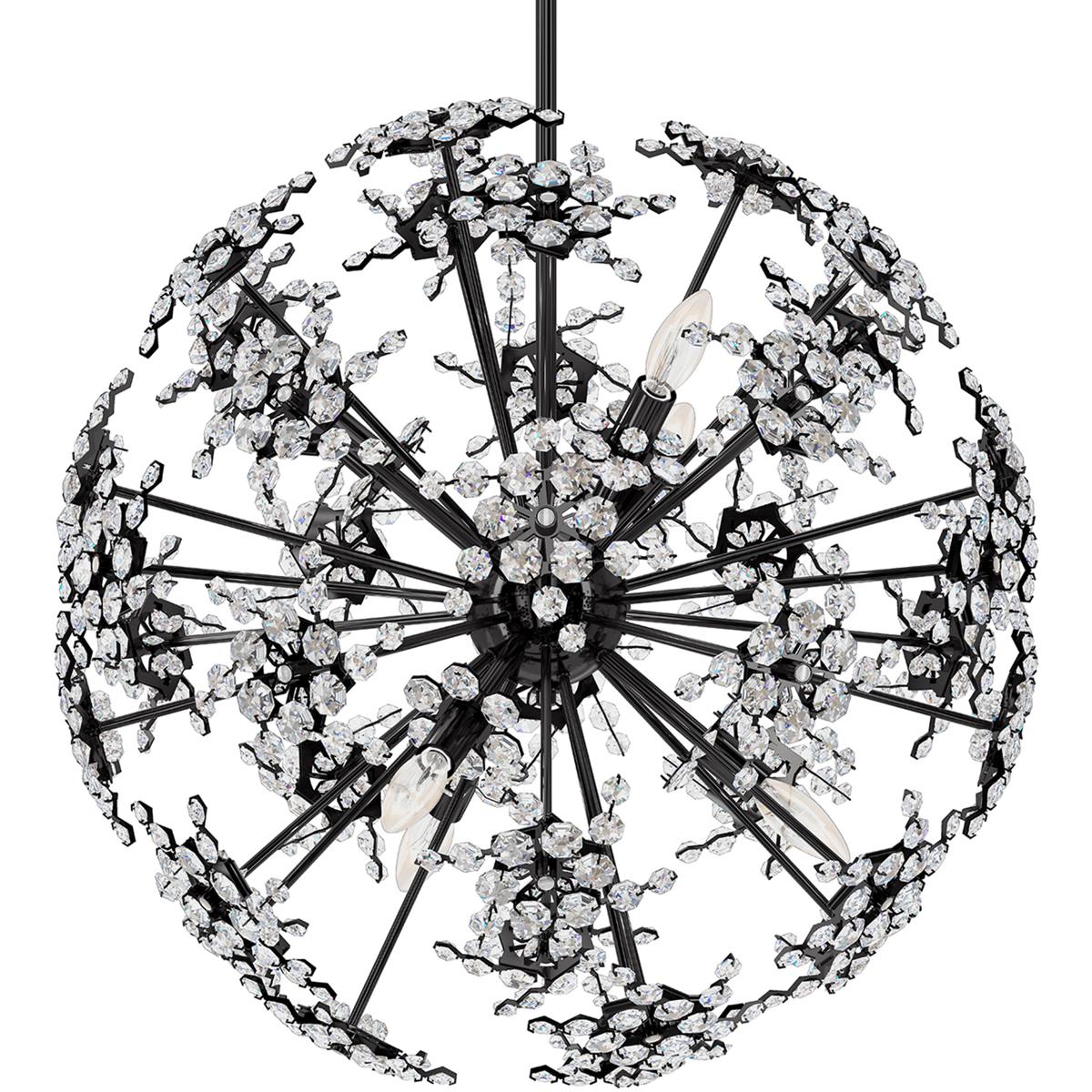 Schonbek DN1024N-55R Esteracae 6 Light Jet Black Pendant Ceiling Light in Radiance