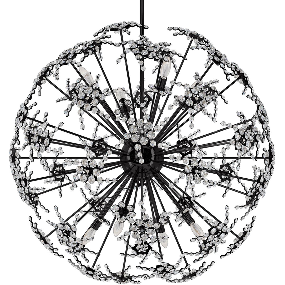 Schonbek DN1036N-55R Esteracae 8 Light Jet Black Pendant Ceiling Light in Radiance