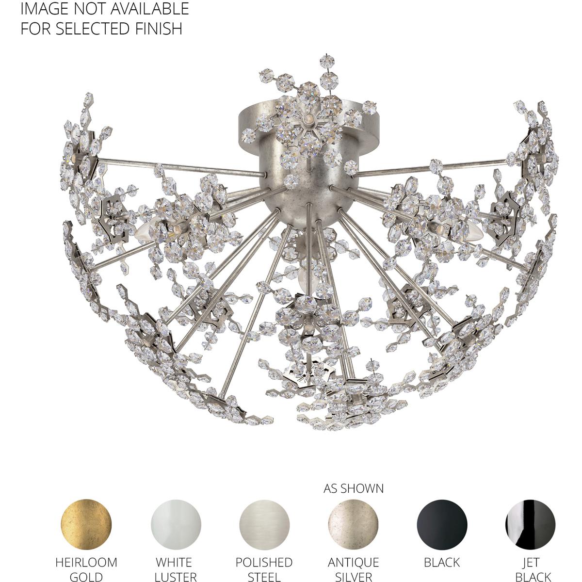 Schonbek DN1224N-306R Esteracae 3 Light White Luster Semi-Flush Mount Ceiling Light in Radiance
